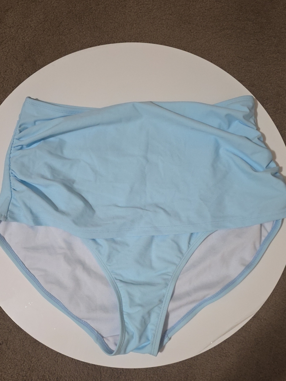 Light Blue High Waisted Bikini Bottoms
